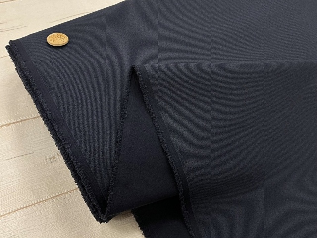 【反売り】アウトドア系のボトムスに！撥水合繊ストレッチ　ダークネイビー系[ 幅１３０ｃｍ×約７.５ｍ ]