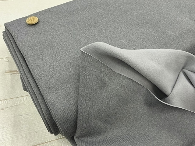 【反売り】 まろやかな風合いの裏起毛ニット　グレー系[ 幅１４０ｃｍ×約４ｍ ］