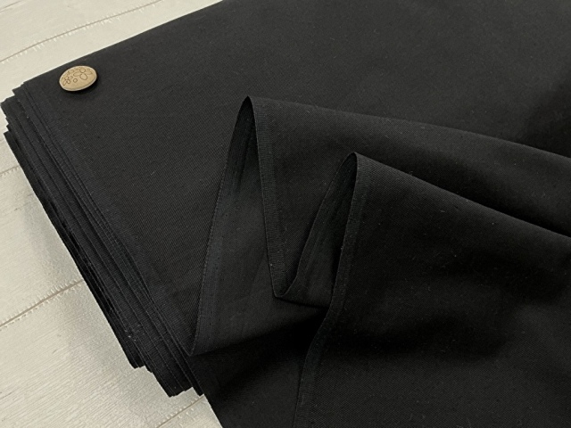 訳あり！【反売り】約９５cm幅　コットンツイル　ブラック系[ 幅９５ｃｍ×約(１１ｍ＋１ｍ) ]
