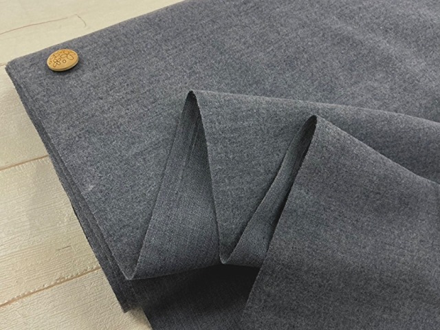 【反売り】約１１０cm幅　Ｔ/Ｒフラノスレキ[ツイルタイプ]　杢ブルーグレー系[ 幅１１０ｃｍ×約５.８ｍ ]