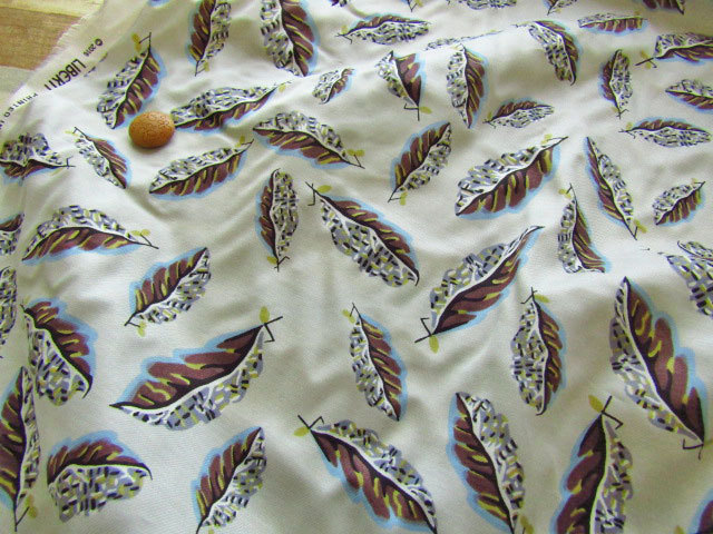 ＬＩＢＥＲＴＹ キュプラコットンカルゼ生地 ≪Woven Leaves≫◇ウォーブン・リーブス　３６３６２８２-J１７C