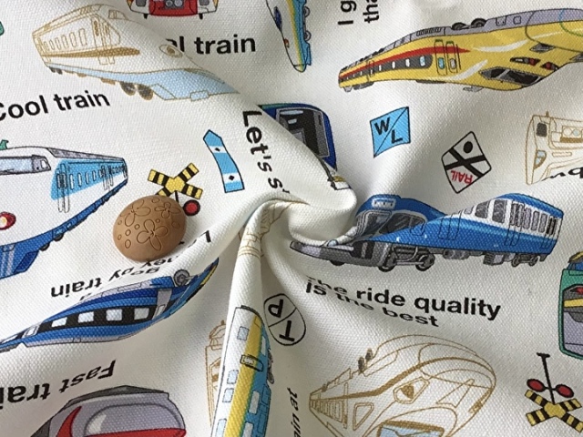コットン オックスプリント】 Train Collection ◇トレイン