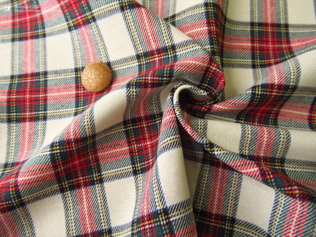 25226 ハルソラタン 綿100% タータンチェックAラインベスト 25226