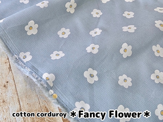 【シャツコールプリント】   Fancy Flower (ファンシーフラワー)     ブルーグレー系