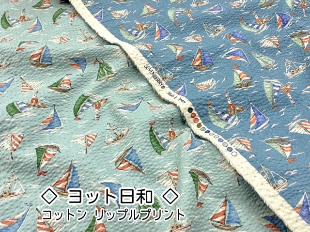 【コットン リップル】　◇ ヨット日和 ◇