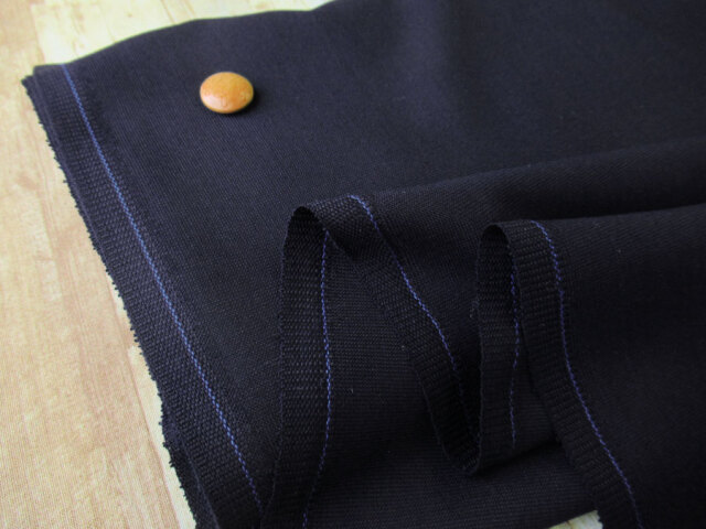 【反売り】　幅１５０ｃｍ・Ｔ/Wざっくりクロス　ダークネイビー系　[ メーター選択制 ]