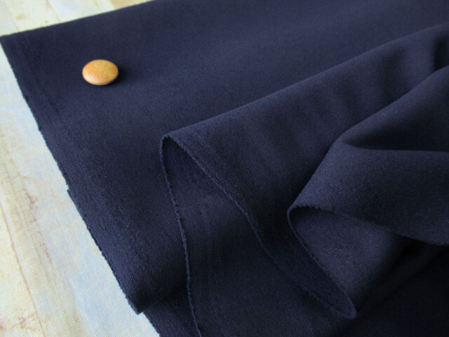 【反売り】　幅１５０ｃｍ・ポリエステルスポーツジャージニット　ネイビー系　[ メーター選択制 ]