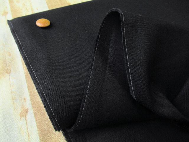 【反売り】　約１１オンス 　パリッとハリのあるBKBKデニム　ブラック×ブラック系[ 幅１４８ｃｍ×約３ｍ巻 ]