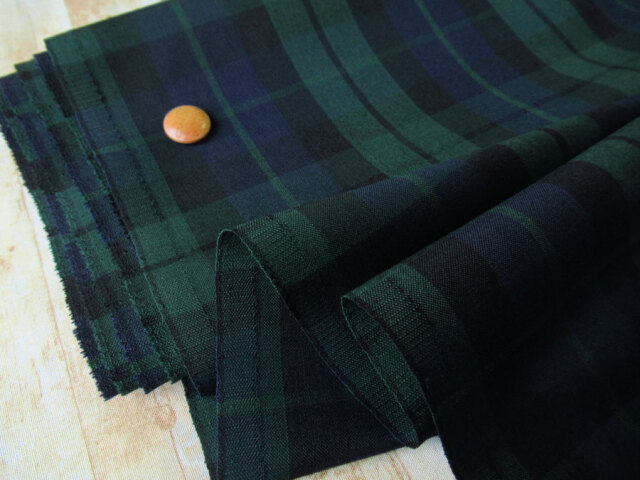 【反売り】 Ｔ/Wブラックウォッチトロピカル　ブラックウォッチ系  [ 幅１５０ｃｍ×約３ｍ ]