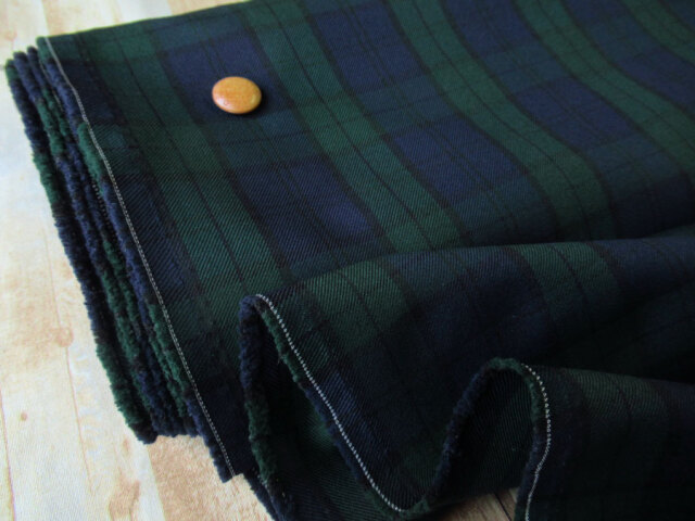 【反売り】　幅１５０ｃｍ・ポリエステルブラックウォッチツイル　ブラックウォッチ系　[ メーター選択制 ]