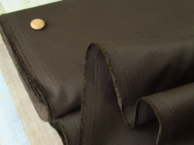 【反売り】　COTTON DYED TWILL　ダークブラウン系[ 幅１４８ｃｍ×約４ｍ巻 ]