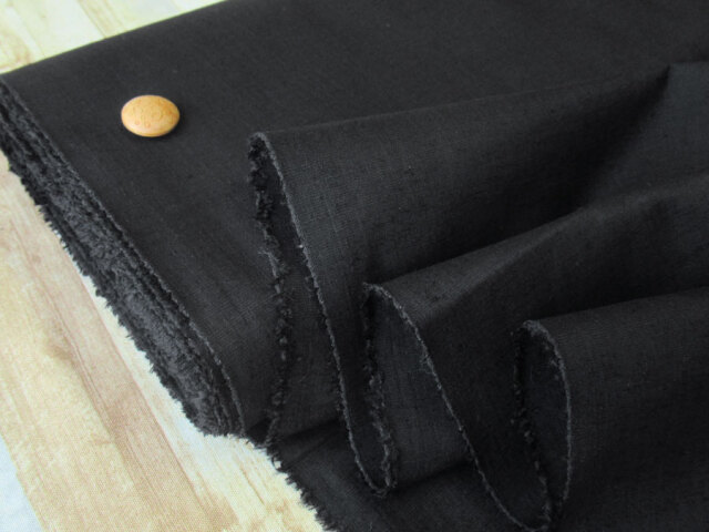 【反売り】　ヴィンテージ風Ｔ/Ｃストレッチ　ブラック系 [ 幅１１０ｃｍ×約４ｍ巻 ]