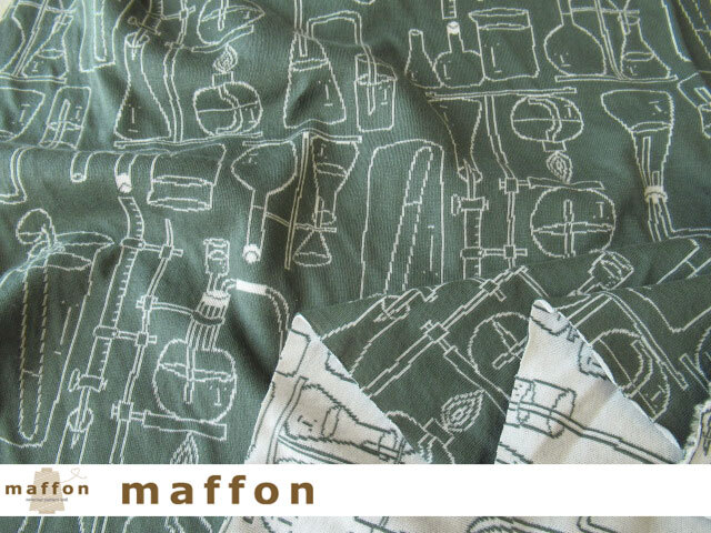 maffon リバーシブルジャガードニットマフォン