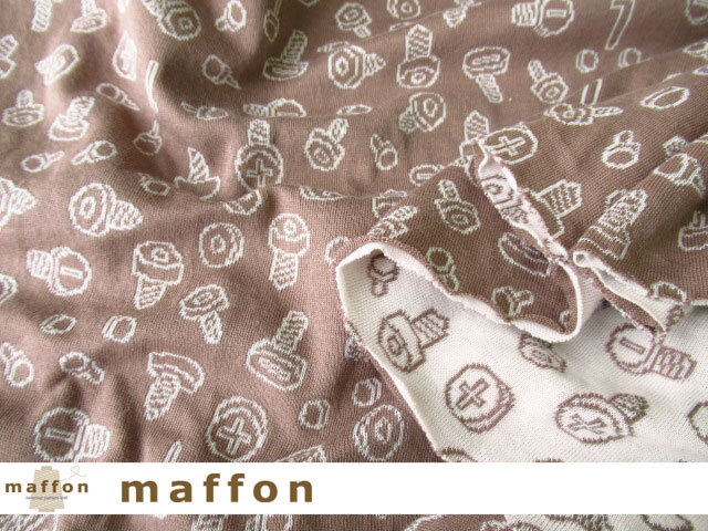 ハンドメイド　マフォン maffon リバーシブル・ジャガードニット なまけもの [M便 1/3]の