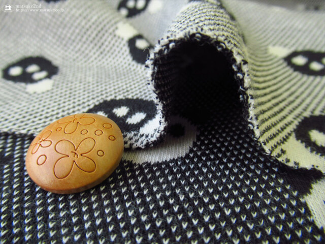 maffon (マフォン) 】 約75cm幅 リバーシブルジャガード接結ニット