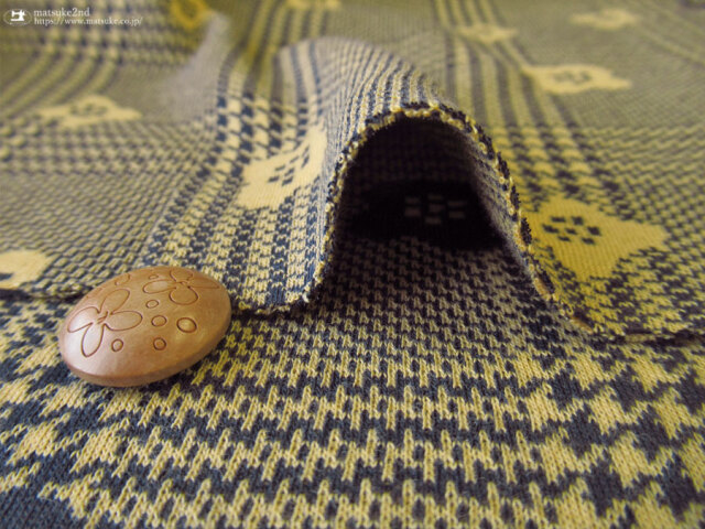 maffon (マフォン) 】 約75cm幅 リバーシブルジャガード接結ニット