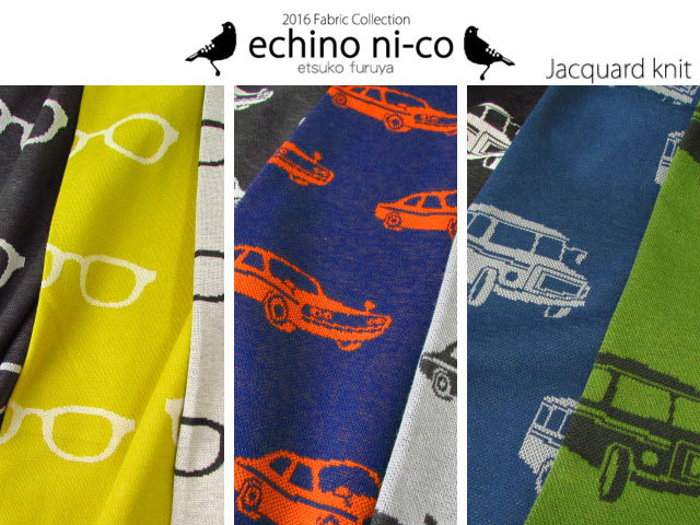 かのこ 約75cm幅】 echino ni-co 2016 ジャガードニット 『glasses