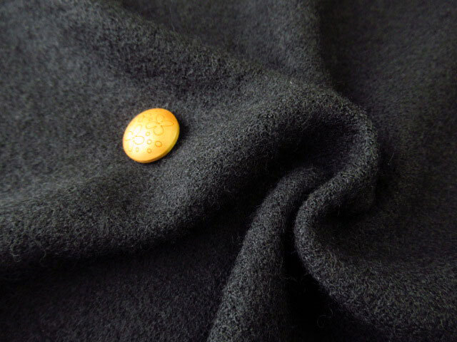 デッドストック反】 ウール混梨地ニット ブラック