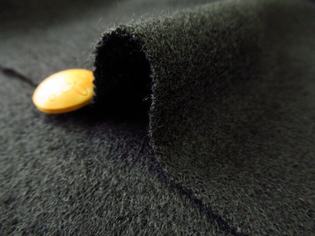 デッドストック反】 ウール混梨地ニット ブラック