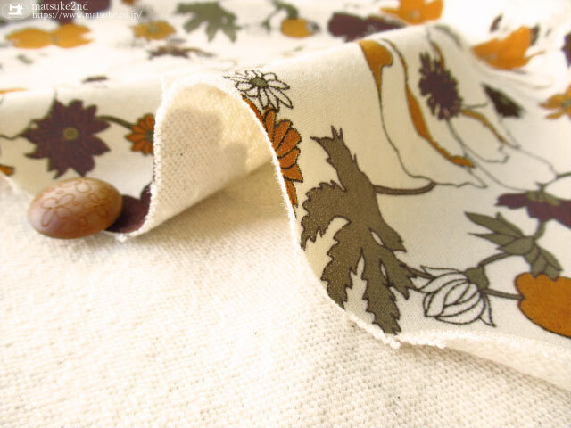 アパレル使用反】ミニ裏毛ニット＊レトロ花柄＊ 