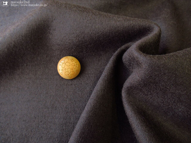 スムースニット他 アパレル使用反】やや目の詰まったウールスムースニット ブラックブラウン