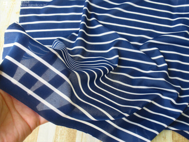 ≪1m単位で販売≫【デッドストック反】シアー感が涼しげ♪薄手