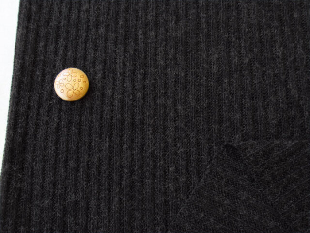 デッドストック反】アゼニット風アクリルニット ダークチャコール