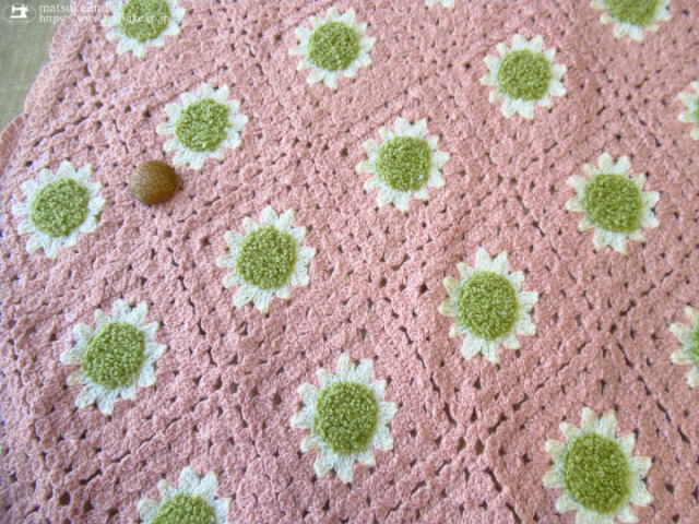 手作りで編んだような温かみのあるニット生地♪ 『 約45cm幅