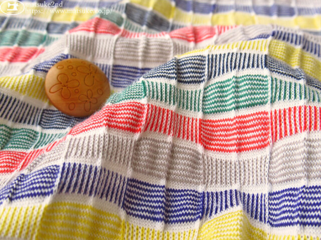 カステルバジャック　ニット　ボーダー　リンガーネック　レトロ　マルチカラー　刺繍 カステルバジャック ニット ボーダー リンガーネック レトロ