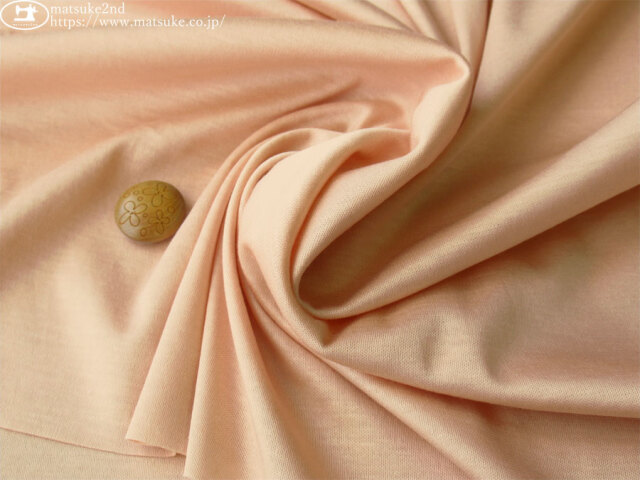 デッドストック反】 美しい光沢が素敵！シルキースムースニット ピンク