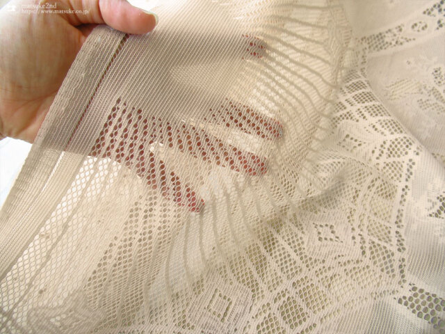 アパレル使用反】パネル柄半円透かしレース【パネル柄】ライト