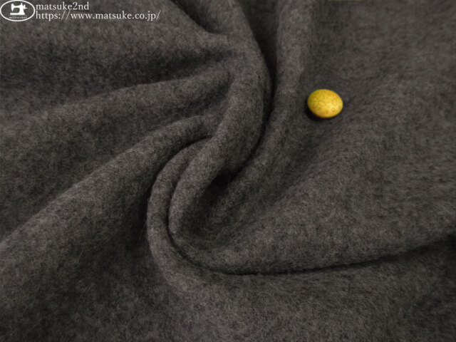 チャコールグレー モールスキン? デッドストック ファブリック/K302 チャコールグレー モールスキン? デッドストック ファブリック/K302