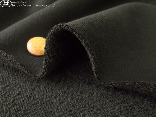 アパレル使用反】 コットン30/7裏毛ニット すみぐろ