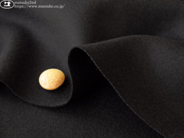 アパレル使用反】 2/48ウール強圧縮ニット ブラック