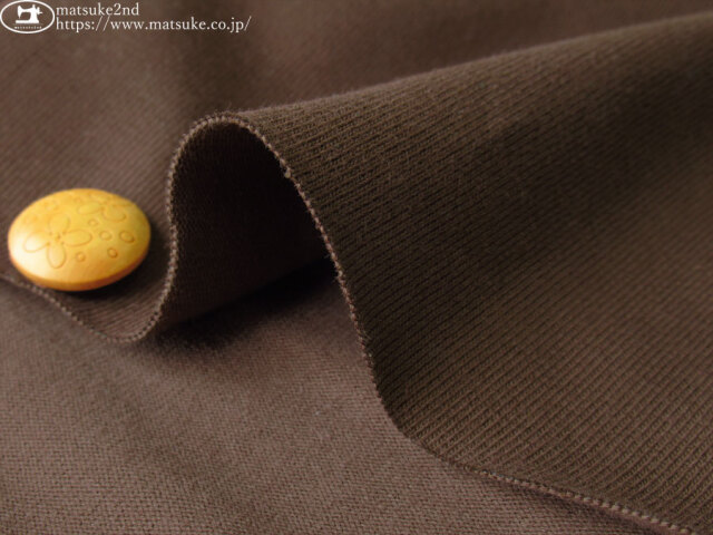 kolor 度詰天竺ニット デッドストック反】アースカラー度詰め天竺ニット