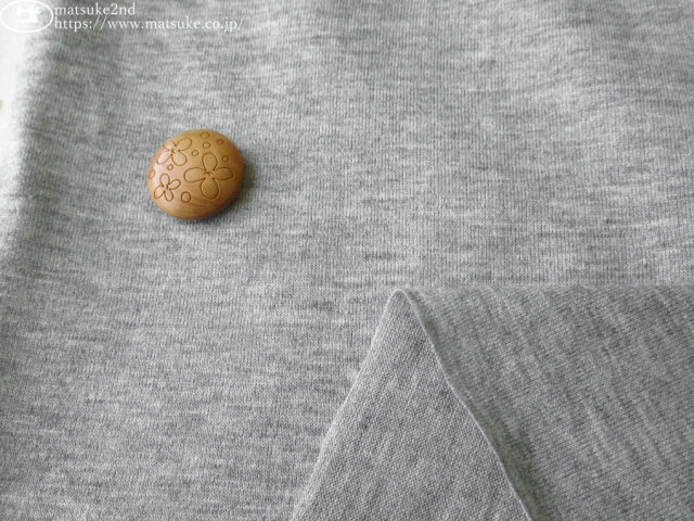 デッドストック反】 60/2天竺ニット 杢グレー