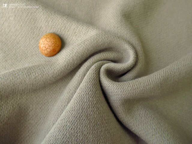 アパレル使用反】 コットン裏毛ニット モスグレイ