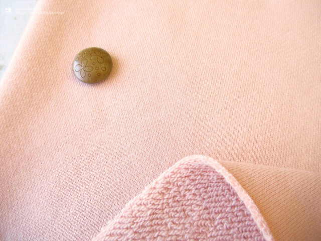 アパレル使用反】 コットン30/7裏毛ニット ベビーピンク
