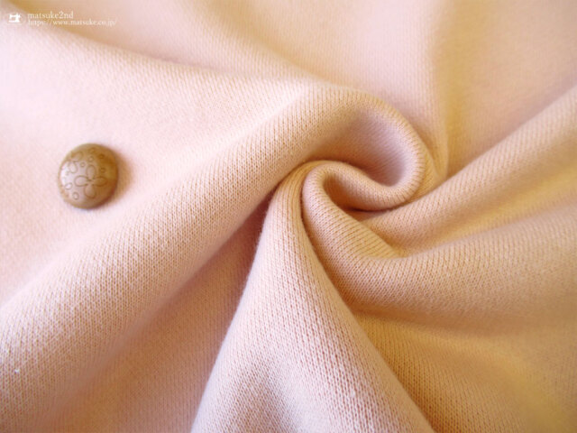 アパレル使用反】 コットン30/7裏毛ニット ベビーピンク