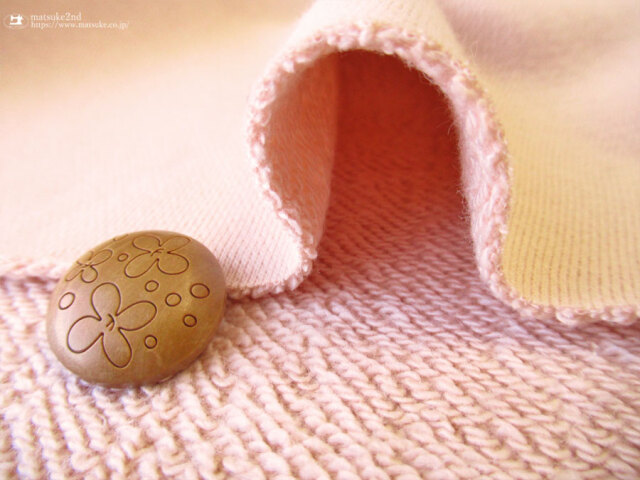 アパレル使用反】 コットン30/7裏毛ニット ベビーピンク