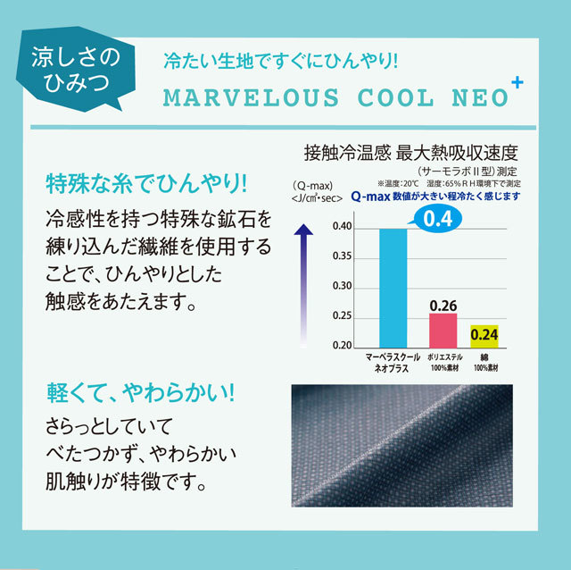 キルティング 冷感生地でひんやり ｍａｒｖｅｌｏｕｓ ｃｏｏｌ ｎｅｏ ２０１８ マーベラスクール ネオ プラス
