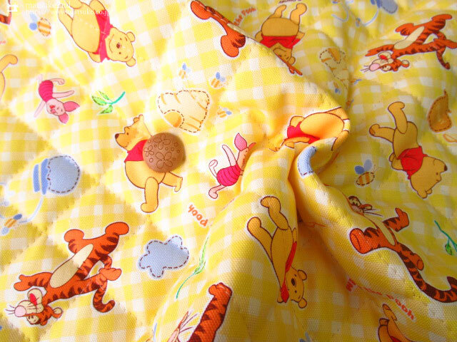 キルティング】ディズニー くまのプーさん 【コットン オックス】イエロー