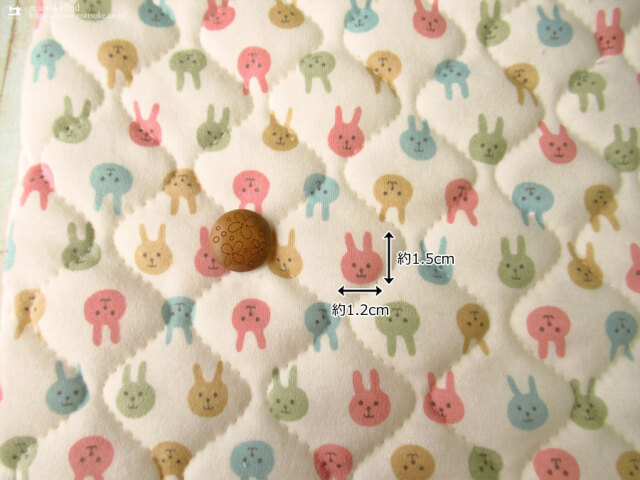 ベビーキルト＊裏パイルスムースキルト 】 にこにこ☆うさぴょん