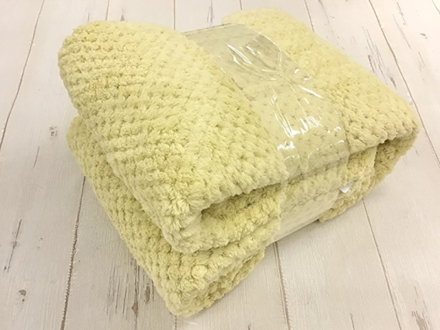 アウトレット！【約１５０cm幅×１ｍカット＊カットクロス】  パイナップルボア    　ライムイエロー