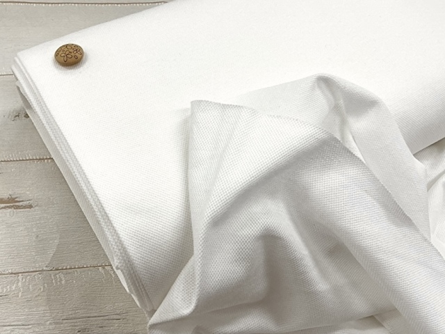 【反売り】 ワイド幅  Ｔ／Ｃカノコニット 　オフホワイト系 [ 幅１６０ｃｍ×約１０.８ｍ ]