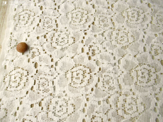 お買い得！ラッセルレース＊フラワー オフホワイト