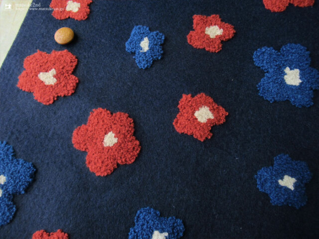 もこもこ刺繍がかわいい♪ 約45cm幅 ポリエステルフェルト『 タフ