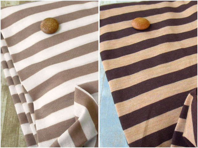 【反売り】やわらかC／Rボーダー天竺ニット　[ 幅１６０ｃｍ×約５ｍ巻 ]