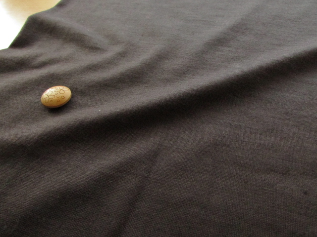 【デッドストック反】　 ウール天竺ニット　ブラウン