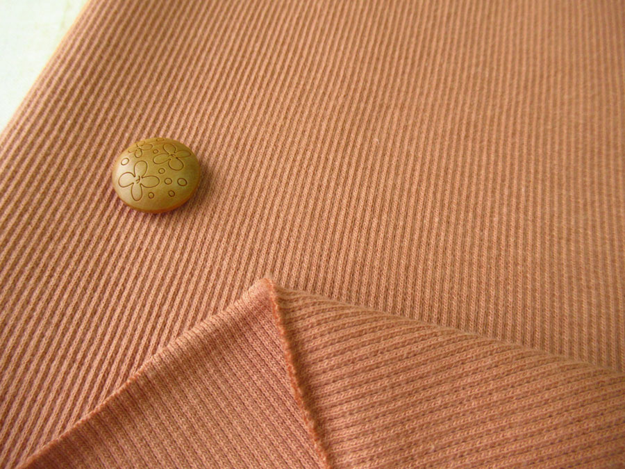 【少量カットクロス】アウトレット！約４０ｃｍ幅  スパンテレコニット　アプリコット　【約４５ｃｍカット】